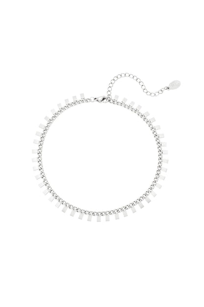 RECKTANGLES ANKLET ZILVER