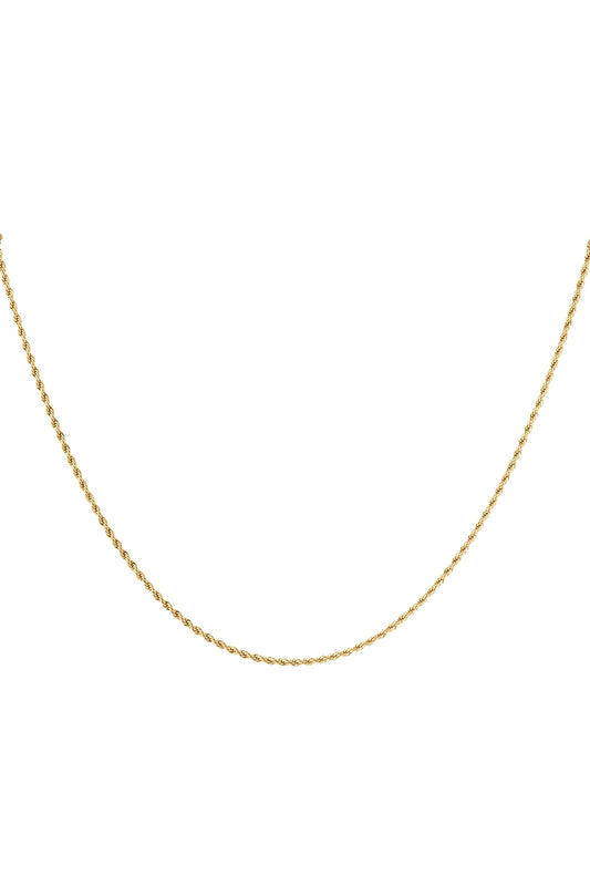 TWISTED THIN KETTING GOUD